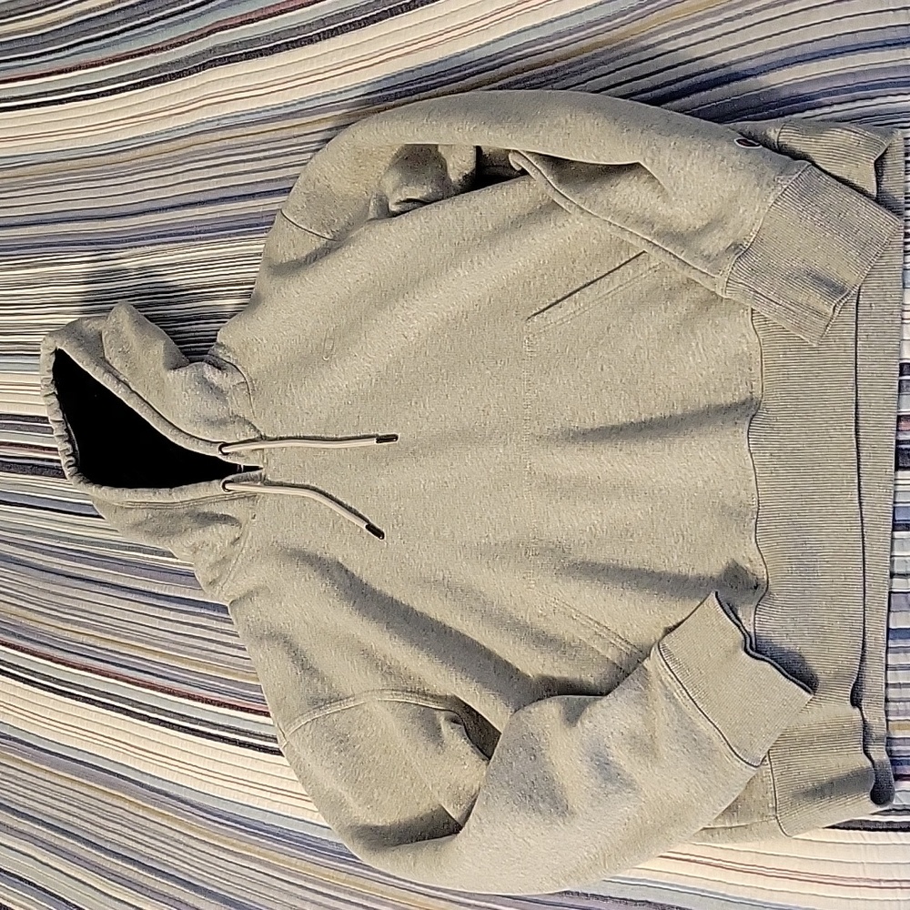 Champion Gray Hooded Sweatshirt, Size Medium